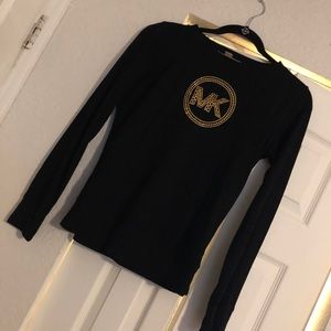 Michael Kors Black Gold studded top